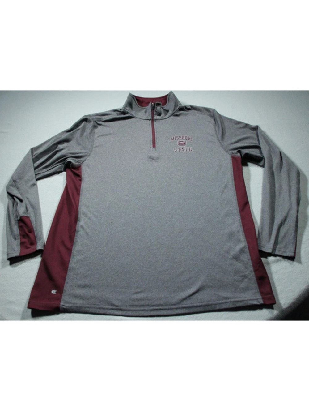 Missouri State University Bears Quarter Zip Pullover Shirt L